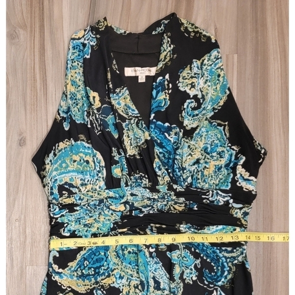 Evan Picone Maxi Dress – Size 10 – Blue Paisley Print - Picture 3 of 8